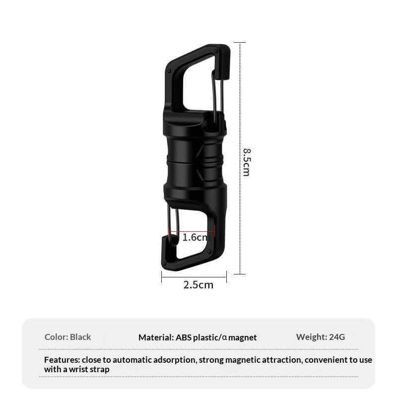 Magnetic Anti-Drop Net Release Holder Elastic Coiled Lanyard Rust Resistant Fishing Accessory for Lake Pond Fishing
