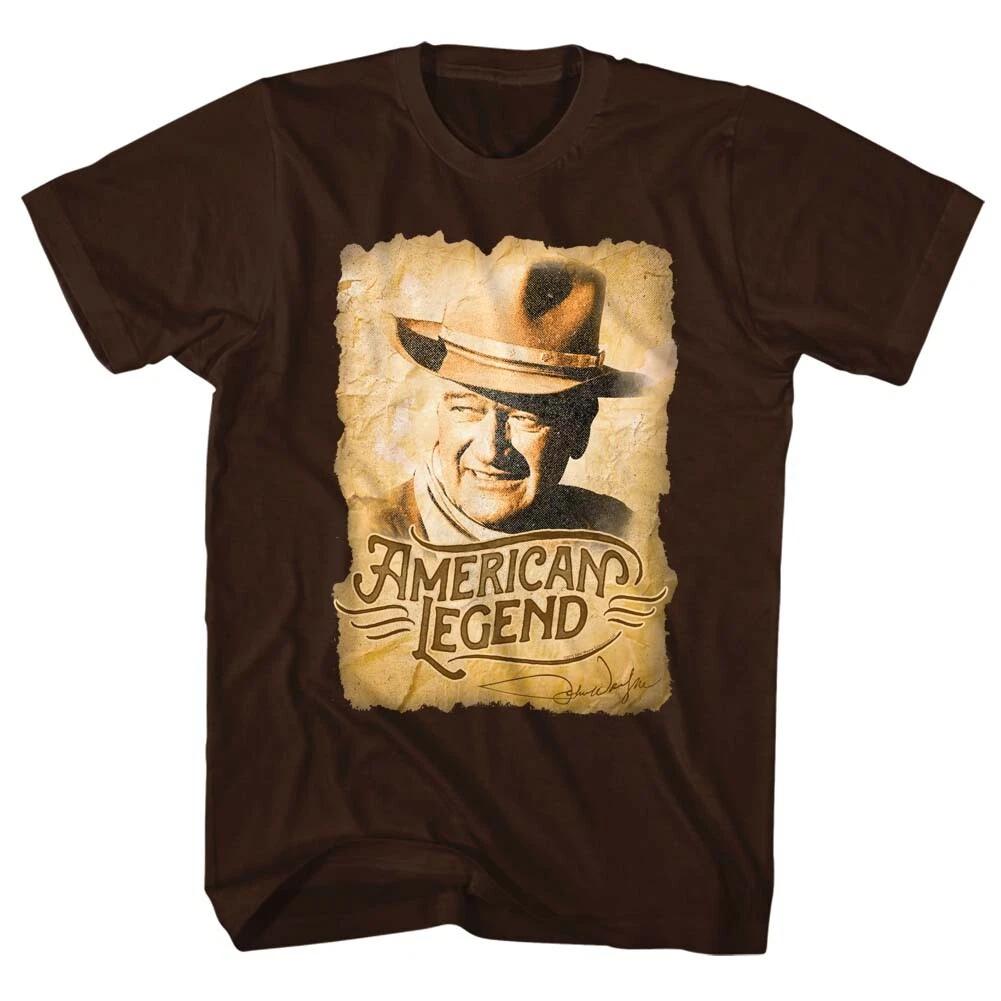 John Wayne Old Paper Signed Bust Photo American Legend Men s T Shirt 3XL