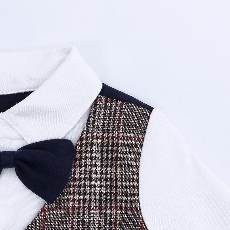 Baby Boy Odzież Miękkie Bawełniane Pajacyki Malucha Little Gentleman Noworodka Kombinezon Odzież