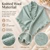 Solid Color Knitted Shawl Knitted Fabric Wool Bandana Elegant Triangle Scarf  Autumn Winter