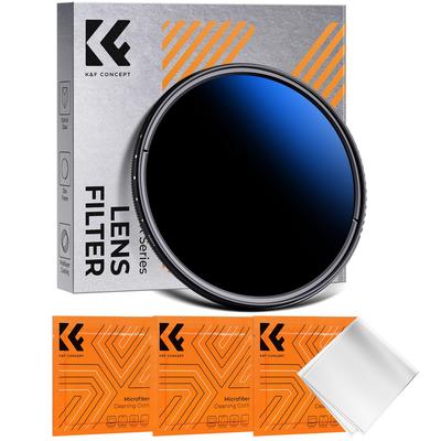 CONCEITO Filtro ND Variável 43mm Fabricado no Japão com Óptica AGC e para Fotografia de Vídeo e Paisagem K&F ND2-ND400, Vidro, Revestimento de 18 Camadas,