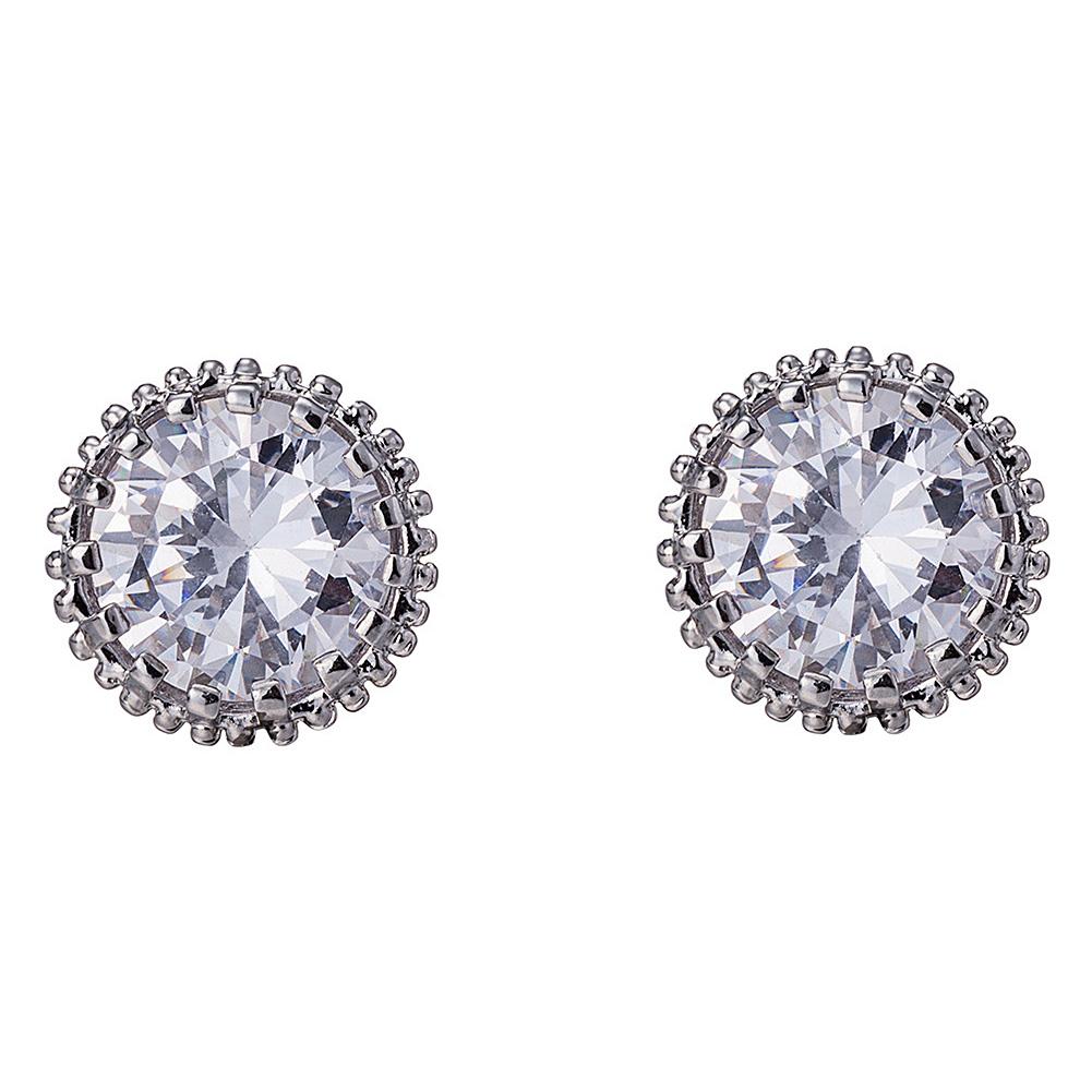 Women Simple Casual Zircon Earring Elegant All-match Ear Studs Party Jewelry