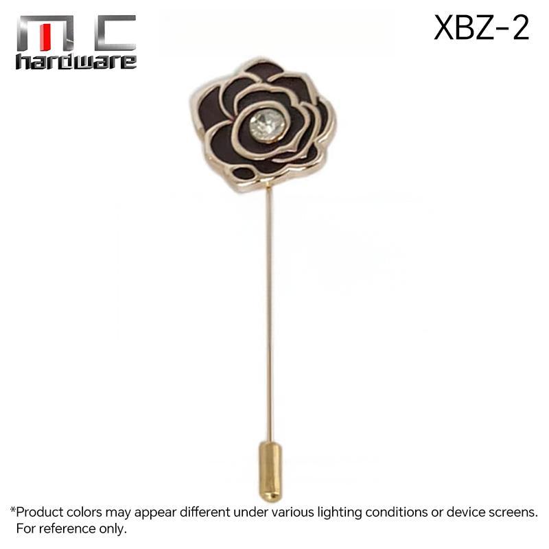 Wedding Banquet Suit Stick Pin Elegant Clothes Pin Metal Label Pin Enamel Flower Brooch Rose Diamond Brooches