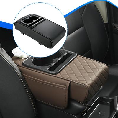 Armrest Cushion Accessories with Cup Holder Simple Assembly Sponge Sturdy Replace Black Center