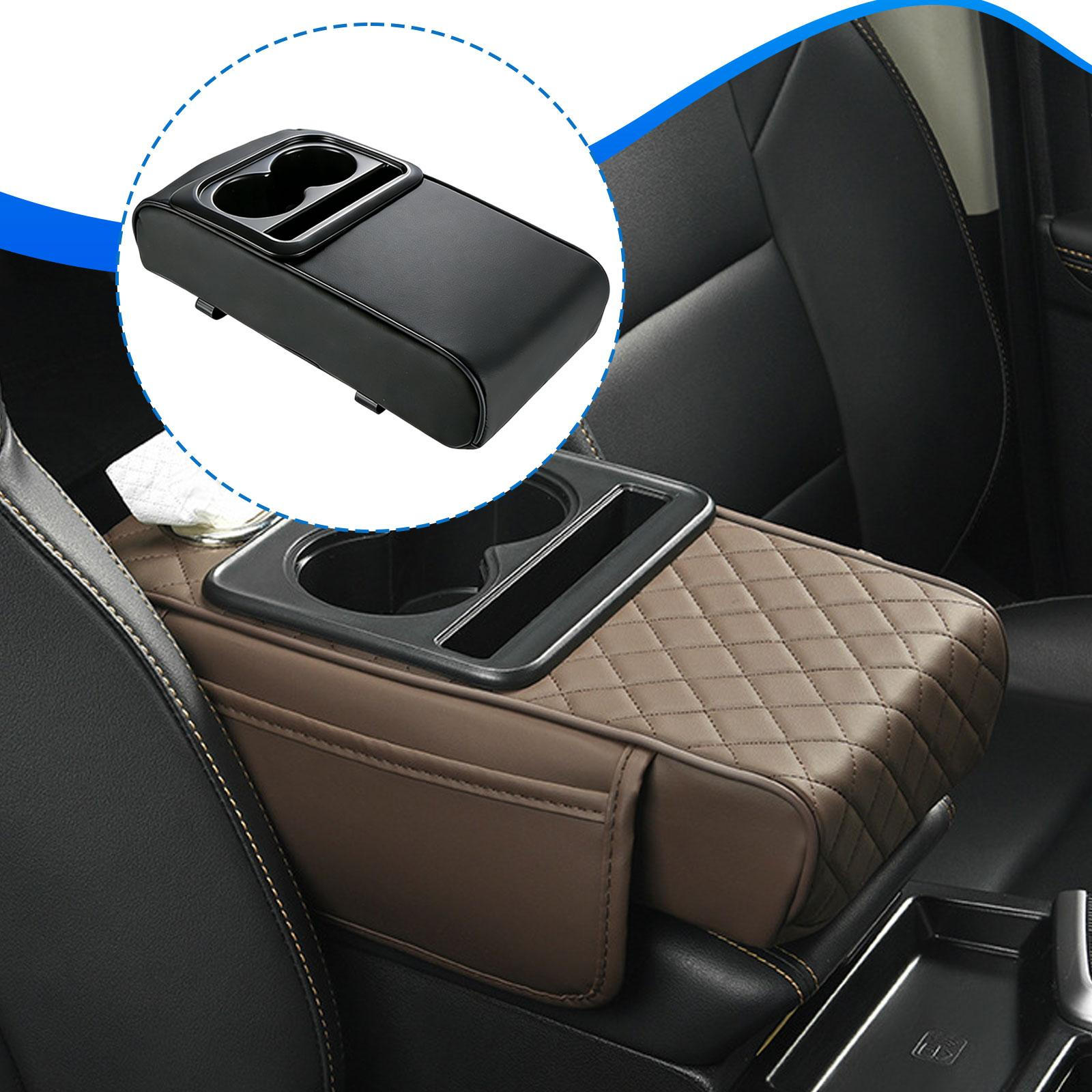 

Armrest Cushion Accessories with Cup Holder Simple Assembly Sponge Sturdy Replace Black Center