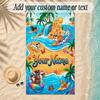 Meerjungfrau Thema Weiches Strandtuch Personalisiert Benutzerdefinierter Name Text Handtuch Tragbar für Strand Pool Reisen