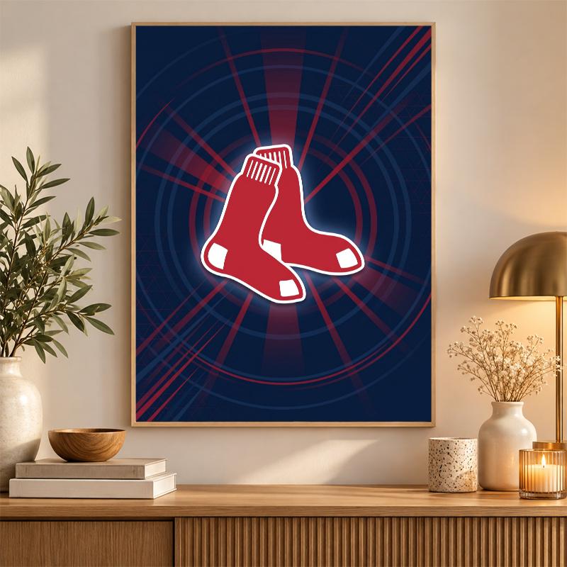Boston Red Sox Diamond Painting Kit 5D Full Drill DIY Diamond Mosaic Wall Art Home Decor