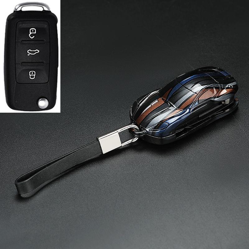 

ABS Car Remote Key Cover For VW Volkswagen T-ROC Golf 7 Polo Tiguan T-Cross Jetta EOS Beetle Key Case Holder shell Protector Fob Style B set-2