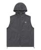 Mucent Tech Nylon Hooded Vest Sleeveless Anorak Windbreaker Vest (Black, Charcoal)