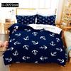 Marine Anchor Pattern Duvet Cover Set Fashion Bedding Set Ultra Soft Quilt Cover And Pillowcases For Kids Teens Boys Bedroom