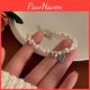 Love Heart Baroque Pearl Bracelet For Women With Vintage Style And Gift For Travel Recipients