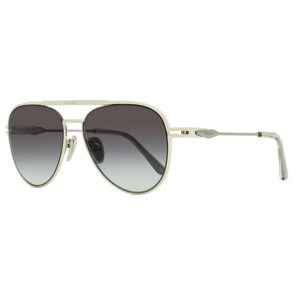 

Prada Мужские солнцезащитные очки-пилоты SPR54Z 1BC09S Серебристые 57 мм 1bc09s