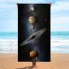 Weltraum Galaxie Planet Druck Strandtuch Saugfähig Schnelltrocknend Sandfest Handtuch Kosmisches Sonnensystem Sternenhimmel Druck Sommer Handtuch