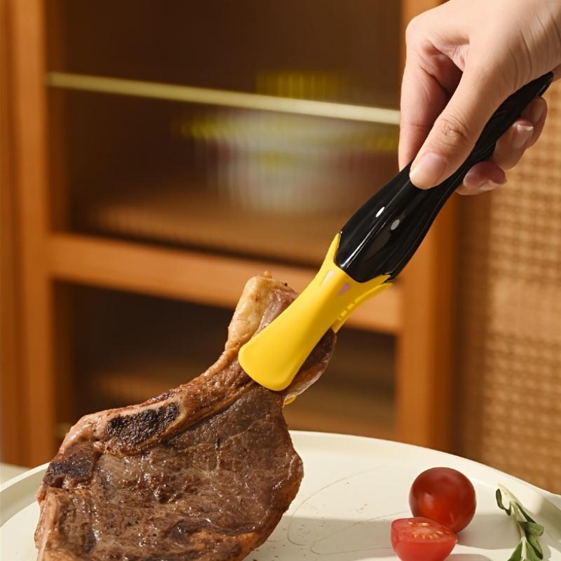 Silicone Bread Tongs, Non Stick, Heat Resistant, Durable Food Tongs for Toast, Duck, BBQ