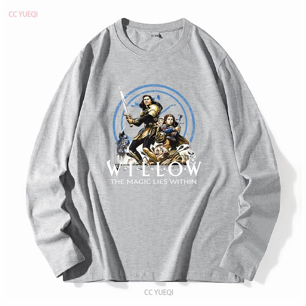 New Willow The Magic Lies Within Poster 1988 Movie Retro Mens Vintage T Shirt long or short sleeves vintage Washed Soft Stylish
