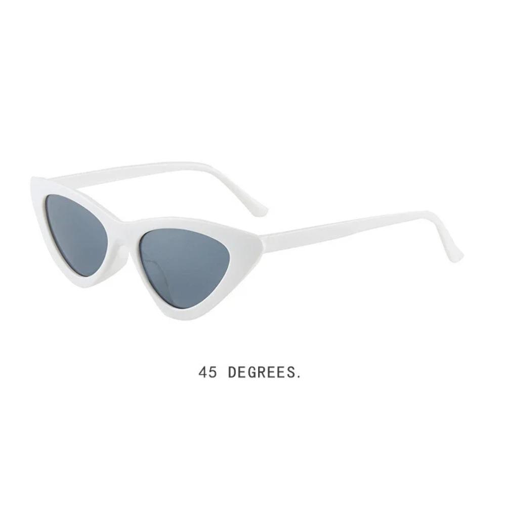 Gafas de Sol Retro Ojo de Gato Triangulares para Mujer de Alta Gama Modernas Hipster Chica Caliente Gafas de Playa para Exterior Viajes Camping Oculos De Sol