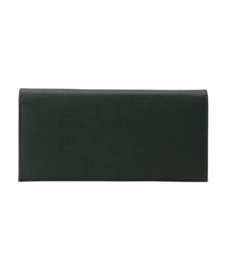 Takeo Kikuchi Long Embossed Color Green 00 Men's Wallet, Leather, Block, (622) (FREE)