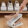 Adjustable Plastic Double Layer Shoe Rack Space Saver Shoe Organizer for Entryway Closet Apartment Small Space