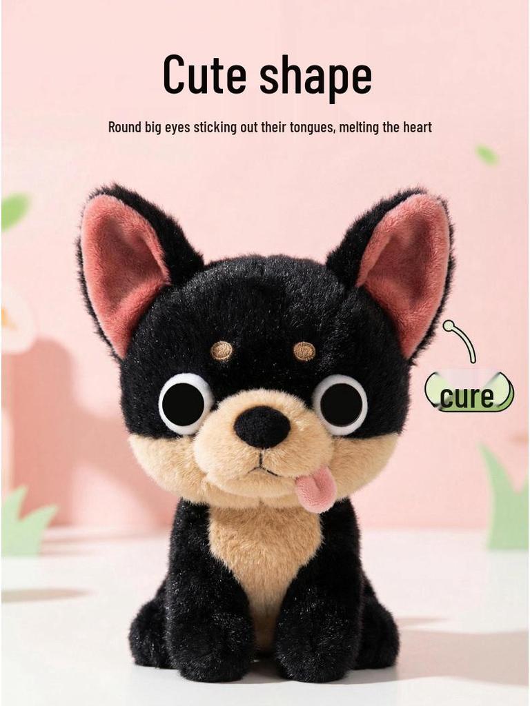 Evil Chihuahua Plush Doll - Creative Desktop Pet Ornament & Children's Birthday Gift