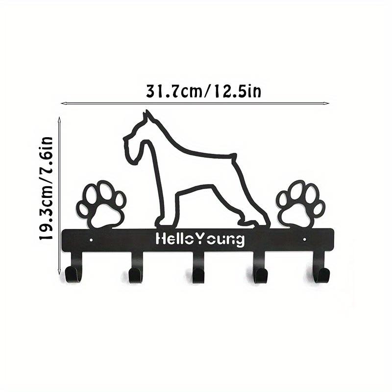 

1 шт. Милая металлическая вешалка в форме щенка с поводком для ключей, настенный органайзер, стеллаж для хранения, кованое железо чёрный