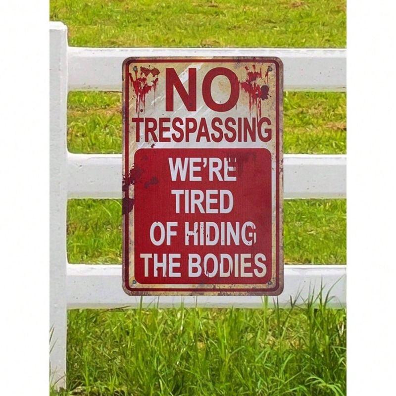 Retro Funny Theme Tin Paintings for Living Room Bedroom Kitchen Wall Decor