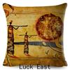 Retro African Cushion Cover Abstract Human Figure Design Warm Tone Soft Polyester Bedroom Decor Throw Pillow Case