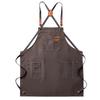 Thickened Waterproof Oil-resistant Canvas Apron for Kitchen, Restaurant, or Milk Tea Shop