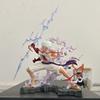 12Cm4.7In One Piece Anime Wink Studio Small Thunderbolt Nika Luffy Figures Pvc Statue Desktop Ornamen Collection  Statue Model
