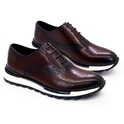 Leather Comfortable Sneakers Handmade High-end Business Casual Dating Party Men's Shoes Zapatos Sapat A36