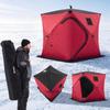 VEVOR Pop Up Ice Fishing Tent 3-4 Person 1.8 x 1.8 x 2 m Insulated Shelter, for Winter Fishing, 3.13 m² Area, 600D 4-Layer Fabric