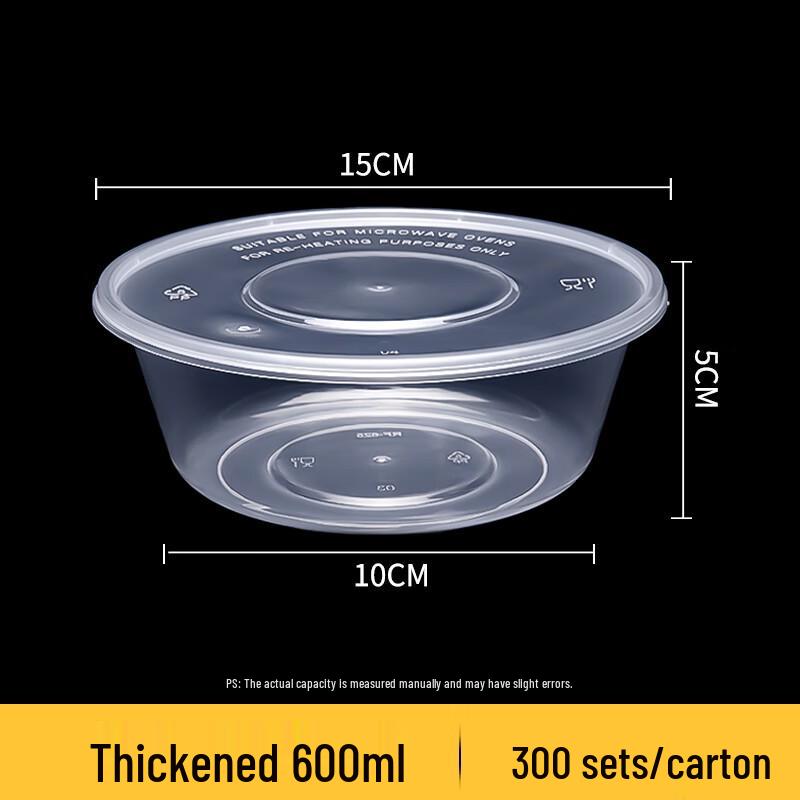 Disposable Round Clear Takeaway Soup Containers