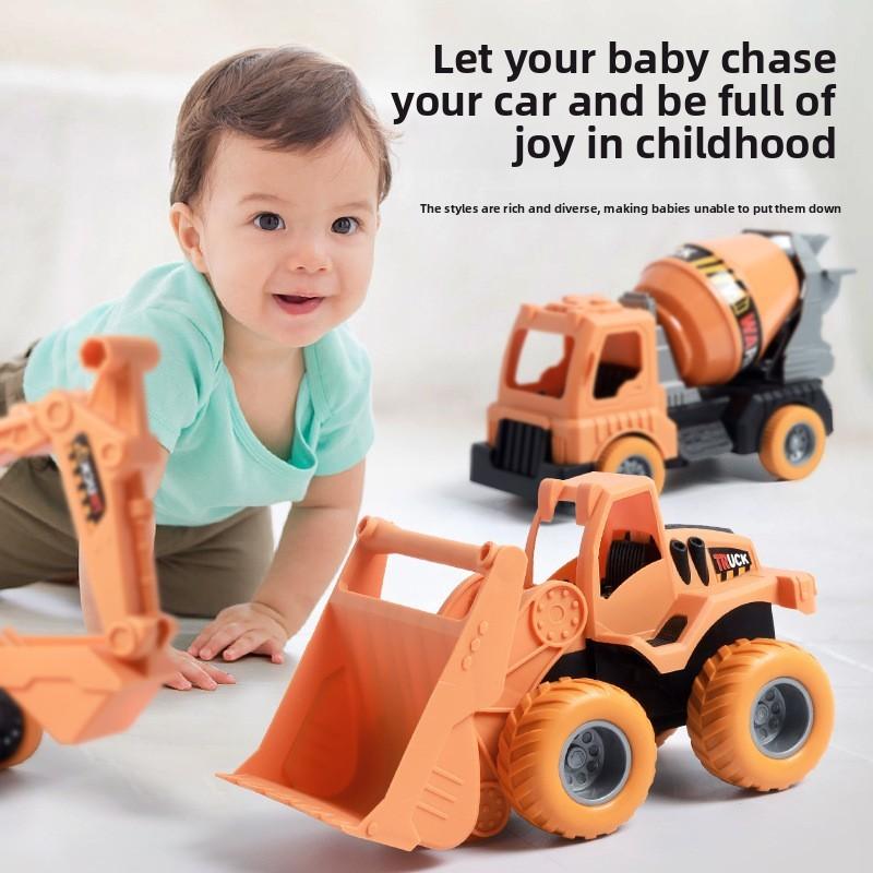 Excavator Bulldozer Transport Truck Mixer Truck Kid Toy With Movable Joints For Toddler Play