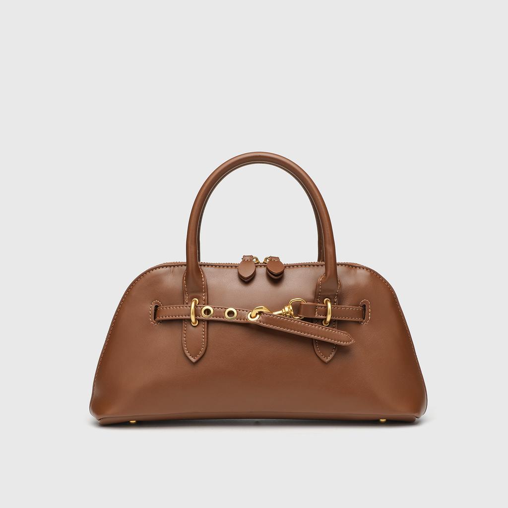 Shell Bag Women's Retro Portable Commuter Bowling Bag Niche Fashion High-grade Sense Single Shoulder Crossbody Bag