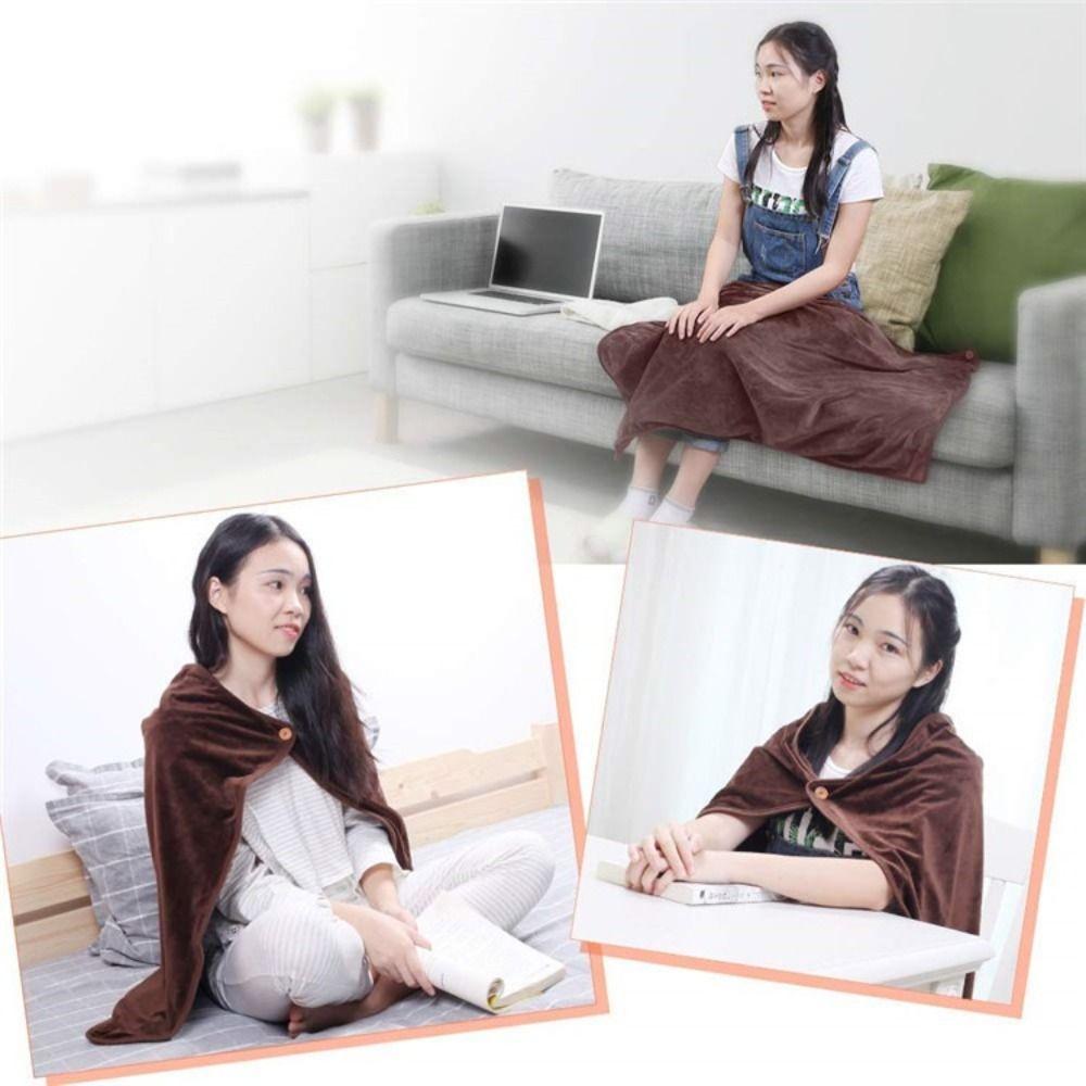 Energy Efficient USB Heated Shawl Pad Quick Heating Soft Warm Blanket Comfortable Warm Heating Blanket Travel