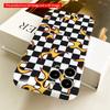 2DFlat Flames on Checkerboard All inclusive film hard iPhone case, compatible with iPhone 18 Pro Max 17 16 15 14 13 12 11