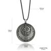 Fallout Confrérie de l'Acier Pendentif Rond Chaîne Cordon Collier Bijoux Unisexe