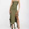 Women's Clothing Sleeveless Irregular Dress Spicy girl dress Sense of design Bra skirt Summer
