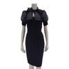 GRAXIA Cabaret Midi Perfect for Hostess and Short Puff Size M Dress, Dress, Hostesses, Clubs, Lounges, Sleeves, Sleeves, Slit, Ribbon, Elastic,