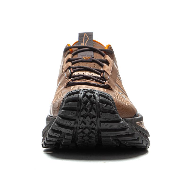 New LiNing CF Tracing, Xingchuan SE Cushioning Support Balance Low Top Hiking Shoes Unisex Brown Ice Orange AHTV015-14