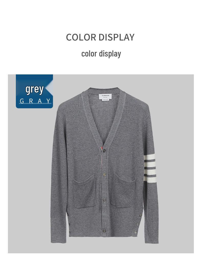 TB BROWIN Korean Style Waffle Knit Sweater - Autumn/Winter Casual Knitwear