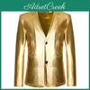 Gold Color Casual Suit For Men With Waterproof Cotton Fabric For Nightclub Events