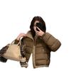 Wear Down Cotton-padded Clothes On Both Sides, Women's Color Matching Stand-up Collar, Short Small Cotton-padded Jacket.