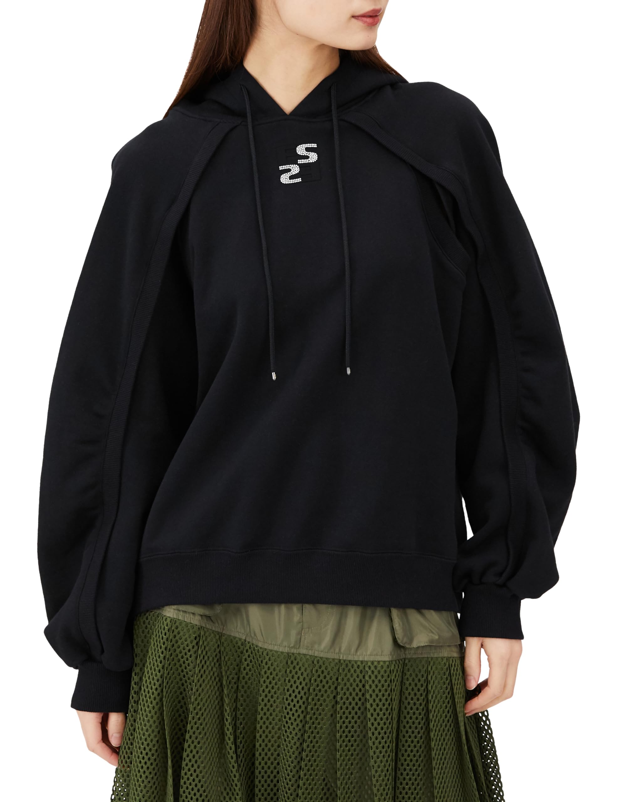 

Double Standard Clothing ESSENTIAL Cutout Hoodie, Women s, Black, 2508-110-241 чёрный