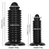 Black PVC Threaded Large Dildo Butt Plug Fisting Sex Toy Strap on Penis Big Dick Realistic Penis BDSM