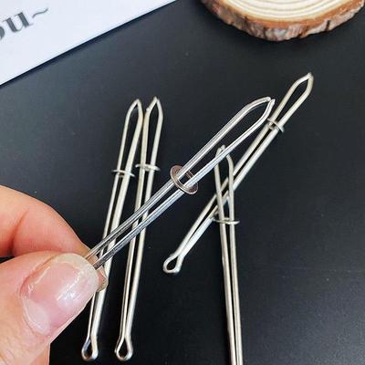 Agulha Passa-Fio Elástica de Metal para Cintura Costura à Mão DIY