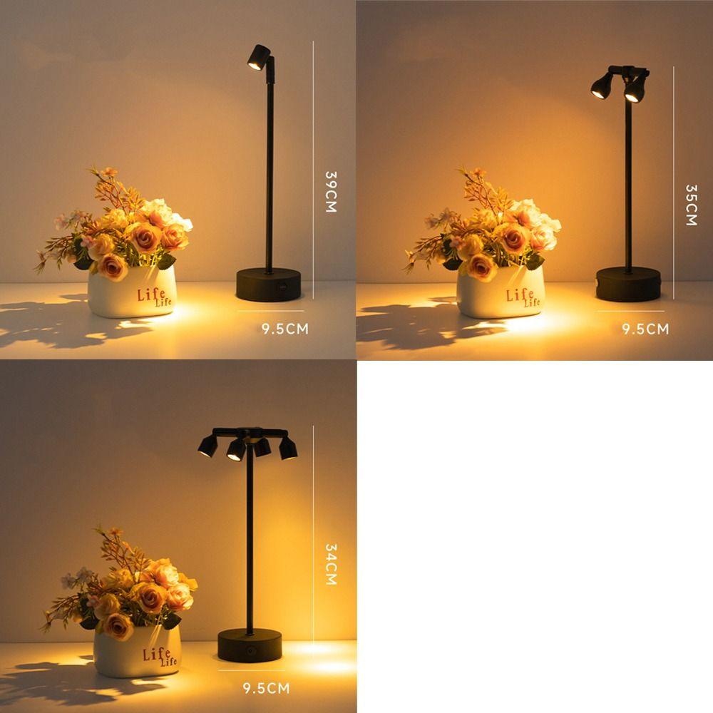 Creative Retro LED Touch Desk Lamp Charging High Pole Night Lights Decoration Lamp Bar Cafe