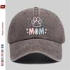 Pc DOG MOM Paw Print Baseball Cap for Women  Men  Adjustable Trucker Hat with Buckle Closure Lightweight Suitable for Outd