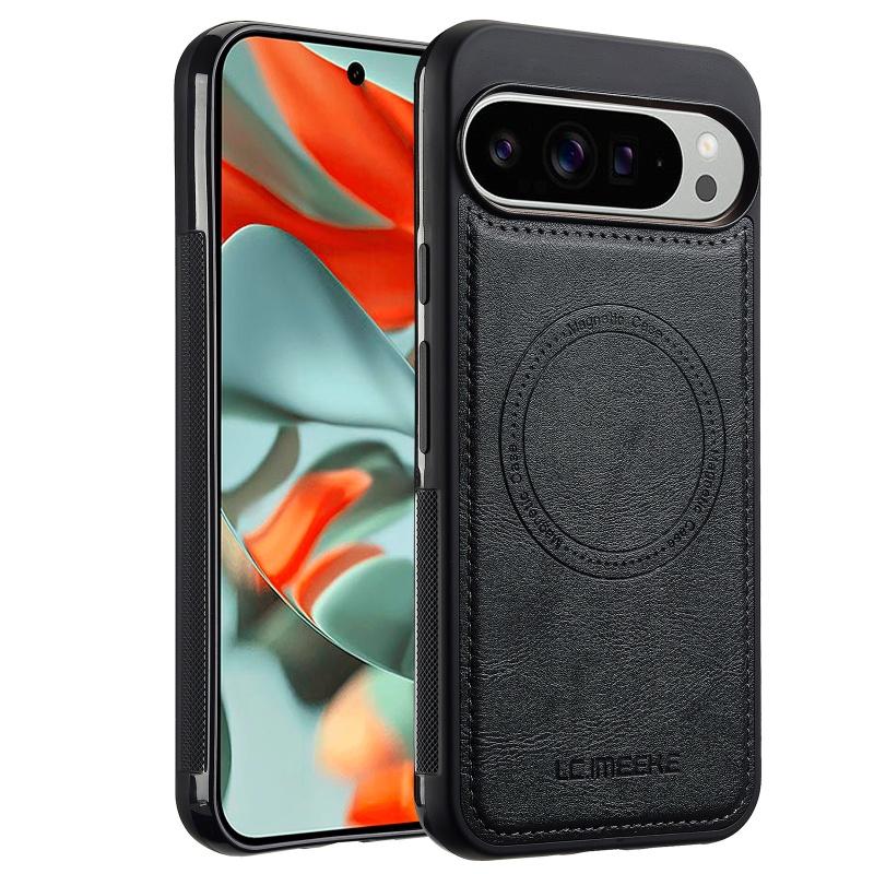 PU Leather MagSafe Magnetic Wireless Charging Phone Case For Google Pixel 10 Pro XL 9A 9 Pro XL 8 8A 8Pro 7 7Pro 7A Back Cover