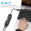 Atolla USB USB Aluminum USB Expansion 5Gbps Data Lightweight and Compatible with iPad and Work from Home Hub, 4-Port 3.0 Hub, Alloy, Hub, High-Speed