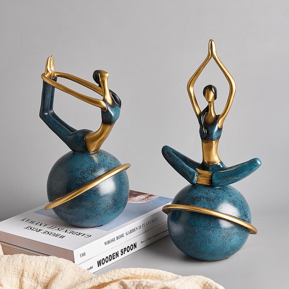 Nordic Style Girl Resin Decoration Interior Character Decoration Accessories Desktop Creative Model Character Sculpture Gift